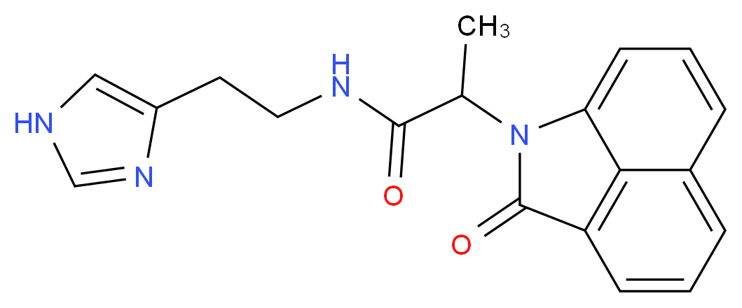 N-[2-(1H-imidazol-4-yl)ethyl]-2-(2-oxobenzo[cd]indol-1(2H)-yl)propanamide_分子结构_CAS_)