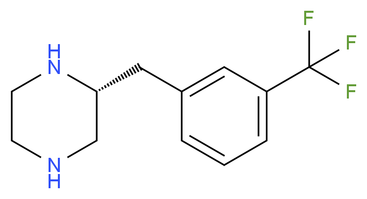 (R)-2-(3-TRIFLUOROMETHYL-BENZYL)-PIPERAZINE_分子结构_CAS_1240586-18-8)