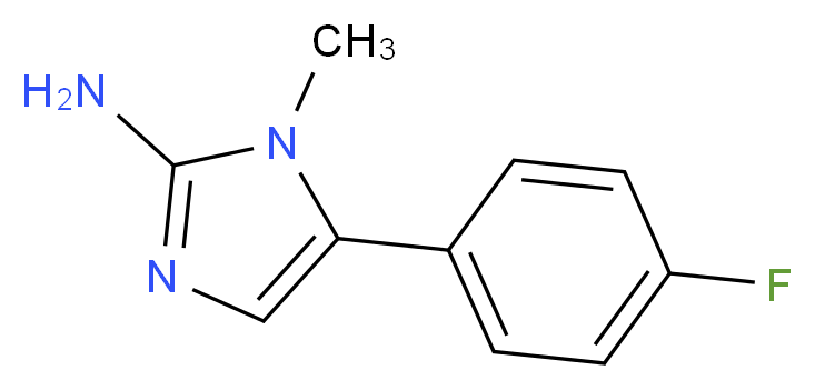 5-(4-Fluoro-phenyl)-1-methyl-1H-imidazol-2-ylamine_分子结构_CAS_)