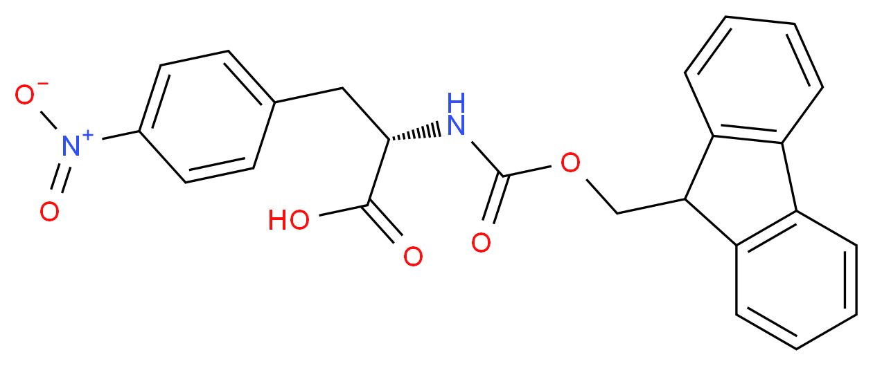 4-Nitro-L-phenylalanine, N-FMOC protected_分子结构_CAS_95753-55-2)