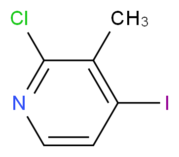 2-Chloro-4-iodo-3-methylpyridine_分子结构_CAS_153034-88-9)