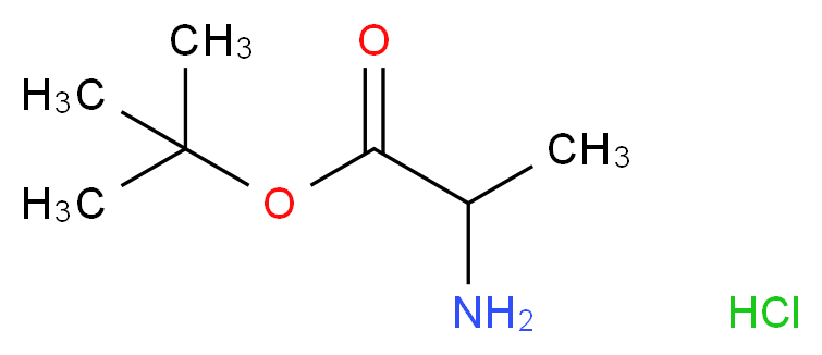 tert-butyl 2-aminopropanoate hydrochloride_分子结构_CAS_)
