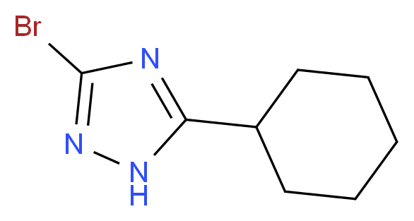 3-bromo-5-cyclohexyl-1H-1,2,4-triazole_分子结构_CAS_1227465-62-4