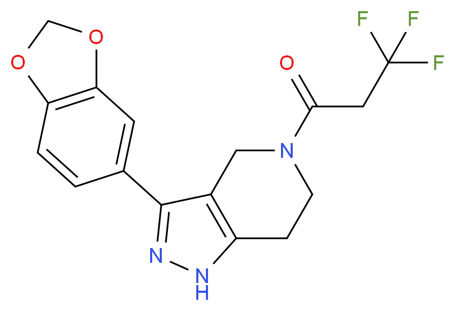 3-(1,3-benzodioxol-5-yl)-5-(3,3,3-trifluoropropanoyl)-4,5,6,7-tetrahydro-1H-pyrazolo[4,3-c]pyridine_分子结构_CAS_)