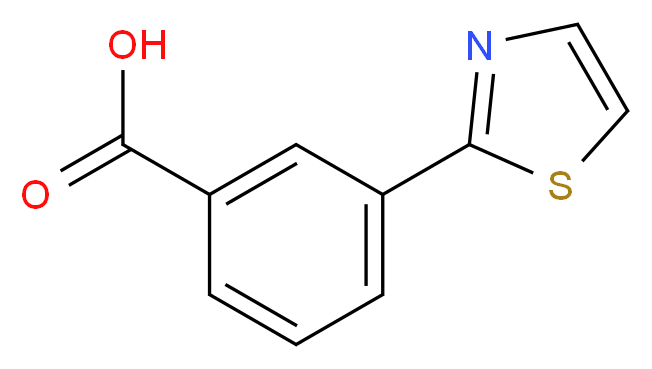 3-(1,3-thiazol-2-yl)benzoic acid_分子结构_CAS_847956-27-8