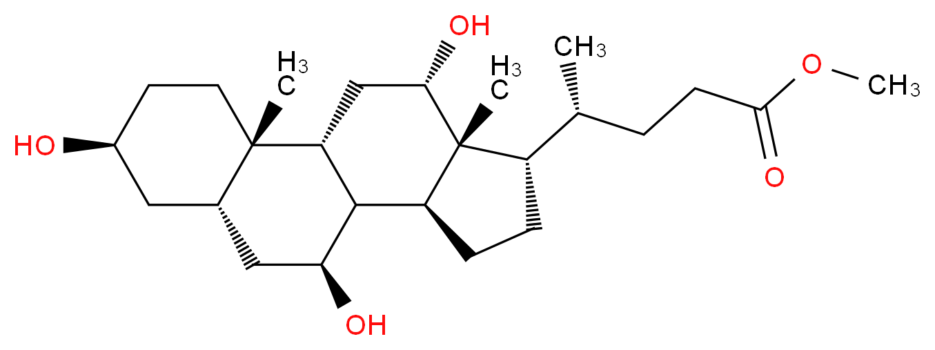 Methyl 4-(3,7,12-trihydroxy-10,13-dimethylperhydrocyclopenta[a]phenanthren-17-yl)pentanoate_分子结构_CAS_1448-36-8)