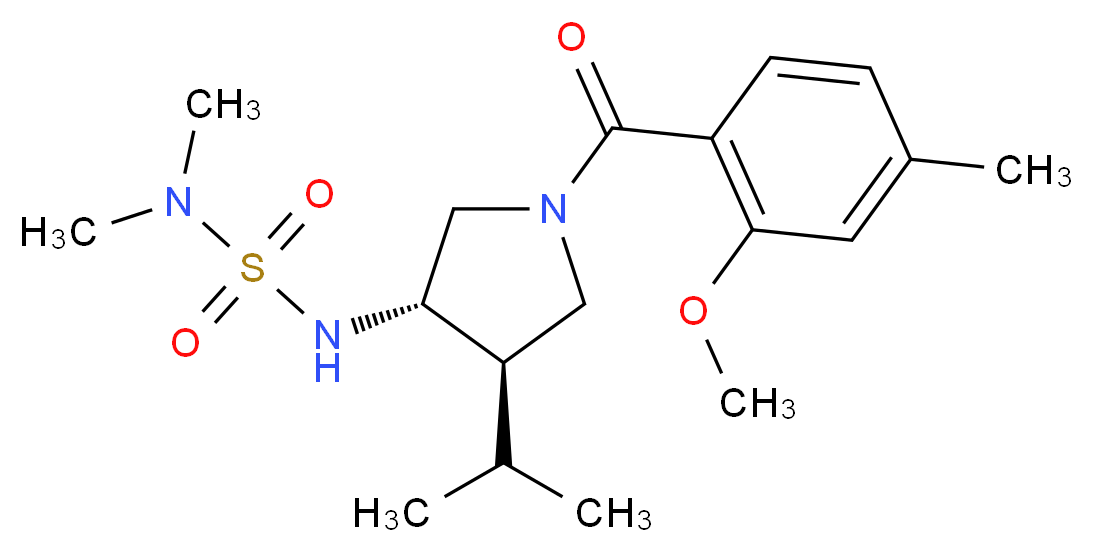 N'-[(3S*,4R*)-4-isopropyl-1-(2-methoxy-4-methylbenzoyl)-3-pyrrolidinyl]-N,N-dimethylsulfamide_分子结构_CAS_)