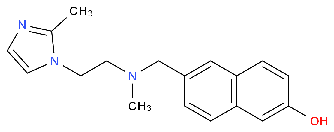 6-({methyl[2-(2-methyl-1H-imidazol-1-yl)ethyl]amino}methyl)-2-naphthol_分子结构_CAS_)