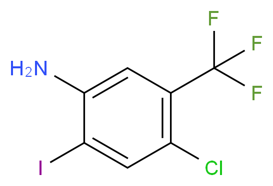4-Chloro-2-iodo-5-(trifluoromethyl)aniline_分子结构_CAS_852569-36-9)