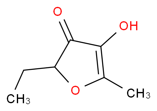 2-ethyl-4-hydroxy-5-methyl-2,3-dihydrofuran-3-one_分子结构_CAS_27538-09-6