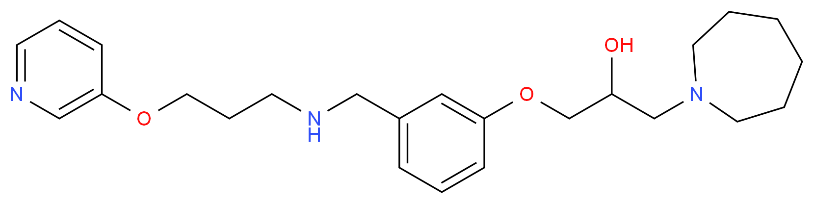 1-(1-azepanyl)-3-[3-({[3-(3-pyridinyloxy)propyl]amino}methyl)phenoxy]-2-propanol_分子结构_CAS_)
