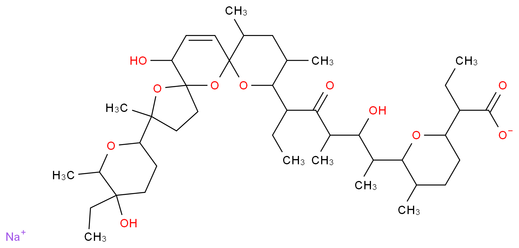 SALINOMYCIN SODIUM SALT_分子结构_CAS_55721-31-8)