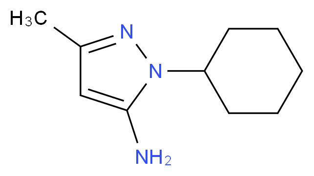 1-cyclohexyl-3-methyl-1H-pyrazol-5-amine_分子结构_CAS_56547-82-1)