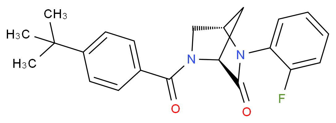 (1S*,4S*)-5-(4-tert-butylbenzoyl)-2-(2-fluorophenyl)-2,5-diazabicyclo[2.2.1]heptan-3-one_分子结构_CAS_)