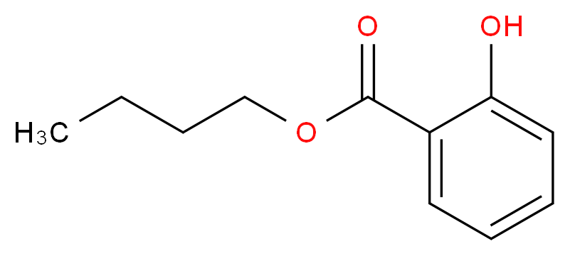 Butyl 2-hydroxybenzoate_分子结构_CAS_2052-14-4)