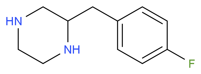 2-[(4-fluorophenyl)methyl]piperazine_分子结构_CAS_910444-93-8