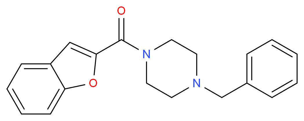 1-(1-benzofuran-2-carbonyl)-4-benzylpiperazine_分子结构_CAS_41717-30-0