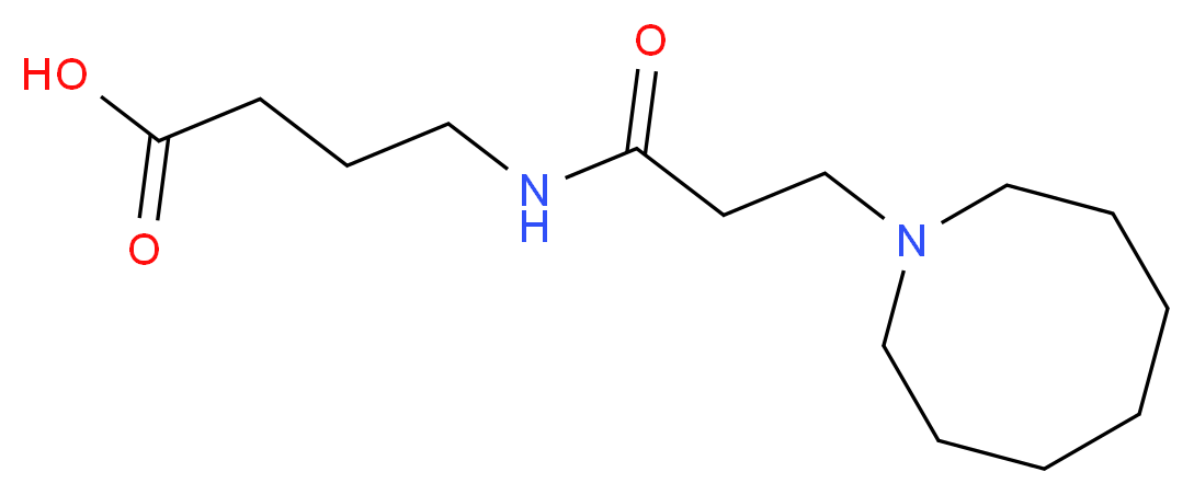 4-[(3-azocan-1-ylpropanoyl)amino]butanoic acid_分子结构_CAS_)