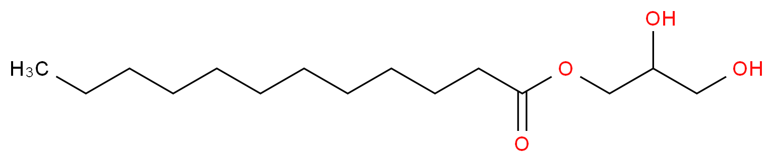 2,3-Dihydroxypropyl dodecanoate_分子结构_CAS_142-18-7)