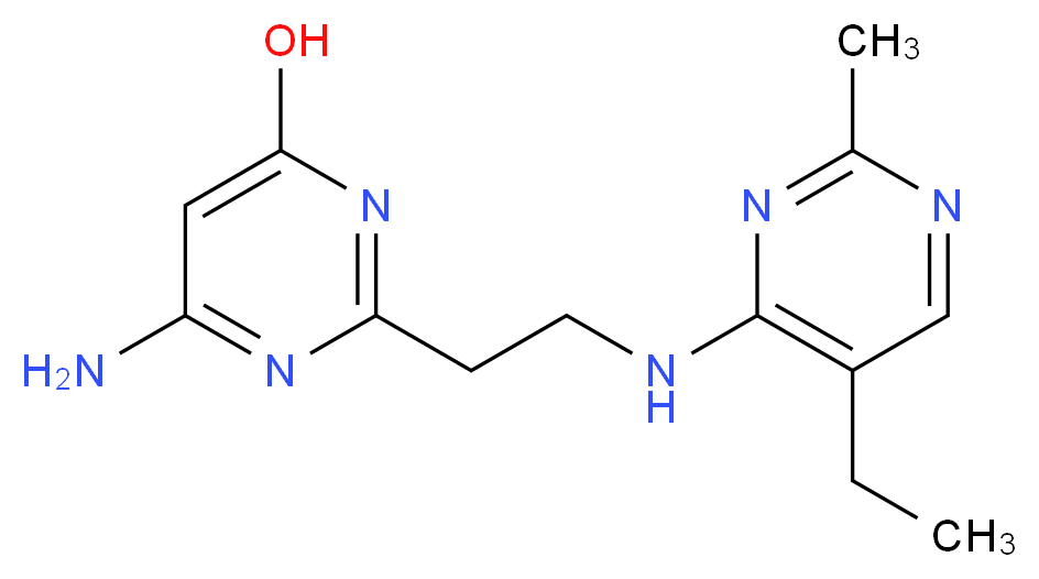 6-amino-2-{2-[(5-ethyl-2-methylpyrimidin-4-yl)amino]ethyl}pyrimidin-4-ol_分子结构_CAS_)