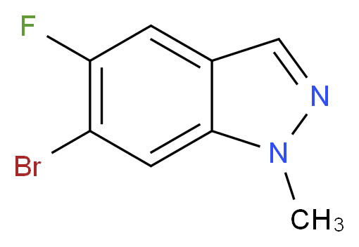 6-bromo-5-fluoro-1-methyl-1H-indazole_分子结构_CAS_1286734-86-8