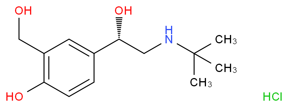 (S)-Albuterol Hydrochloride_分子结构_CAS_50293-91-9)