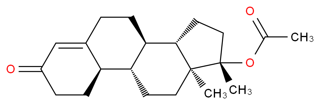 (1S,2R,10R,11S,14S,15S)-14,15-dimethyl-5-oxotetracyclo[8.7.0.0<sup>2</sup>,<sup>7</sup>.0<sup>1</sup><sup>1</sup>,<sup>1</sup><sup>5</sup>]heptadec-6-en-14-yl acetate_分子结构_CAS_36083-56-4