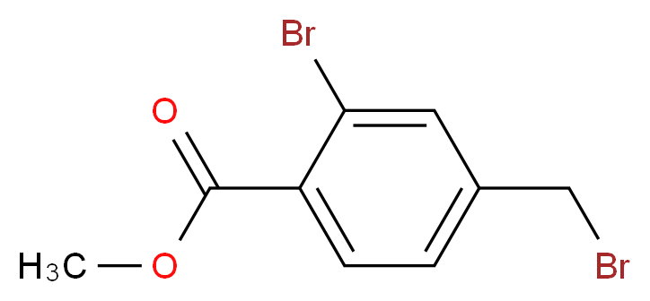 methyl 2-bromo-4-(bromomethyl)benzoate_分子结构_CAS_128577-48-0