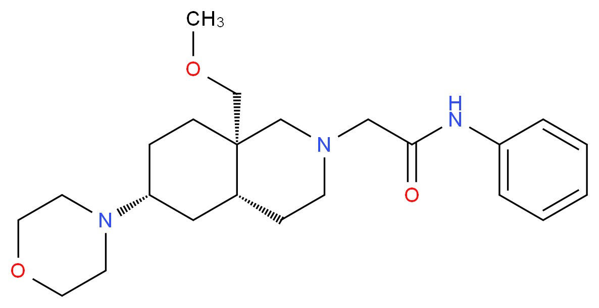2-[(4aR*,6R*,8aS*)-8a-(methoxymethyl)-6-morpholin-4-yloctahydroisoquinolin-2(1H)-yl]-N-phenylacetamide_分子结构_CAS_)