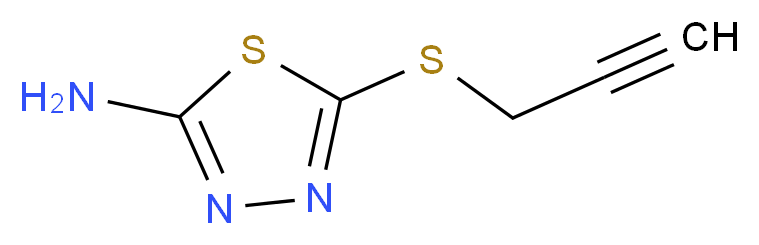 5-(Propyn-3-ylthio)-1,3,4-thiadiazol-2-amine_分子结构_CAS_)