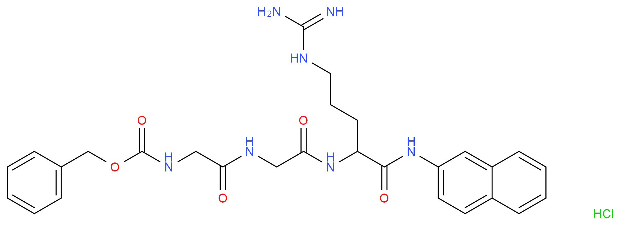 Z-Gly-Gly-Arg β-naphthylamide hydrochloride_分子结构_CAS_1442-79-1)