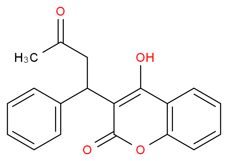 4-hydroxy-3-(3-oxo-1-phenylbutyl)-2H-chromen-2-one_分子结构_CAS_81-81-2