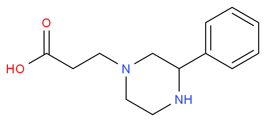 3-(3-phenylpiperazin-1-yl)propanoic acid_分子结构_CAS_1060814-07-4