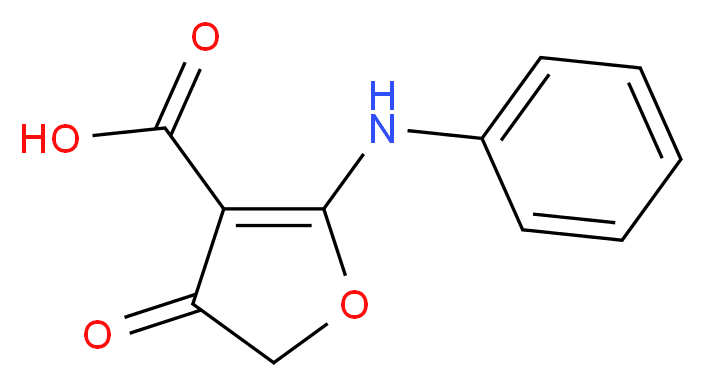 2-anilino-4-oxo-4,5-dihydrofuran-3-carboxylic acid_分子结构_CAS_58337-23-8)