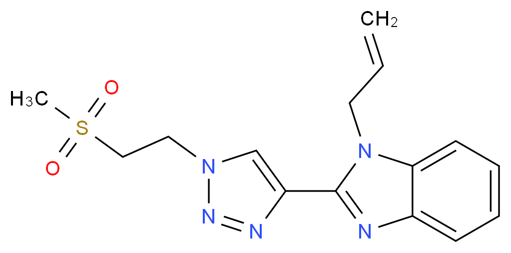 1-allyl-2-{1-[2-(methylsulfonyl)ethyl]-1H-1,2,3-triazol-4-yl}-1H-benzimidazole_分子结构_CAS_)
