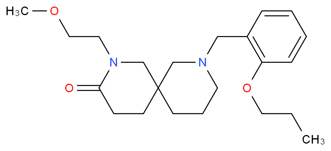 2-(2-methoxyethyl)-8-(2-propoxybenzyl)-2,8-diazaspiro[5.5]undecan-3-one_分子结构_CAS_)