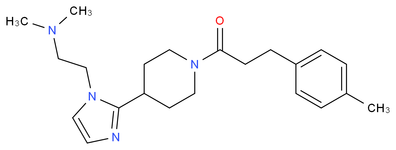 N,N-dimethyl-2-(2-{1-[3-(4-methylphenyl)propanoyl]-4-piperidinyl}-1H-imidazol-1-yl)ethanamine_分子结构_CAS_)