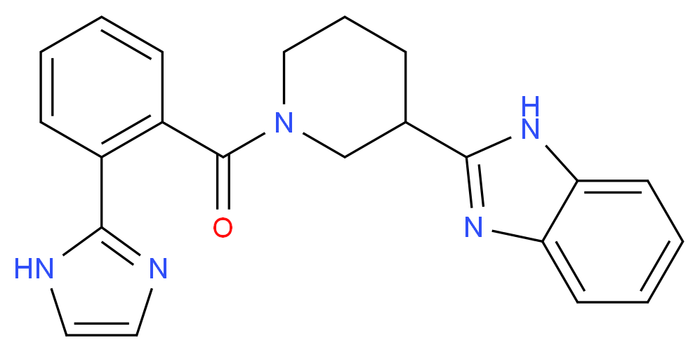 2-{1-[2-(1H-imidazol-2-yl)benzoyl]-3-piperidinyl}-1H-benzimidazole_分子结构_CAS_)