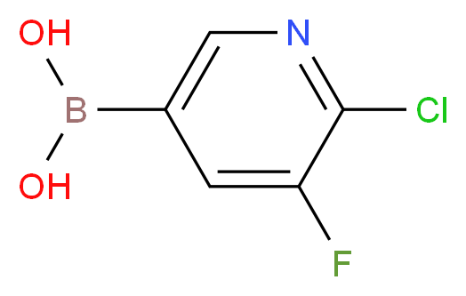 (6-chloro-5-fluoropyridin-3-yl)boronic acid_分子结构_CAS_1072946-66-7