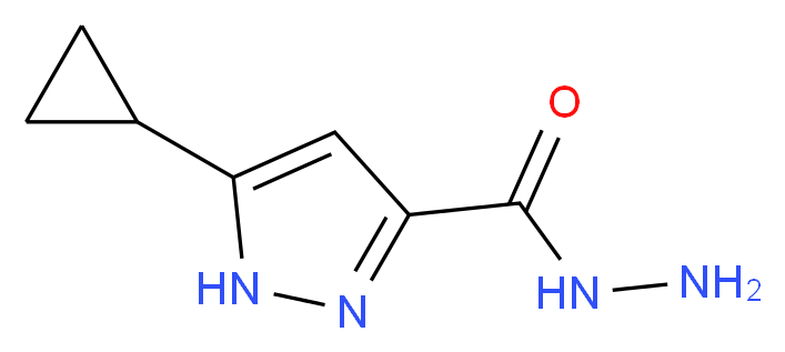 5-Cyclopropyl-1H-pyrazole-3-carbohydrazide_分子结构_CAS_)