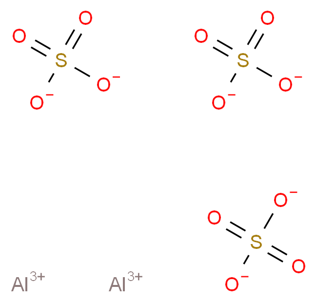 dialuminium(3+) ion trisulfate_分子结构_CAS_17927-65-0