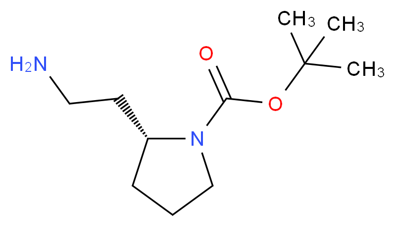 (R)-1-Boc-2-(Aminoethyl)pyrrolidine_分子结构_CAS_550378-07-9)