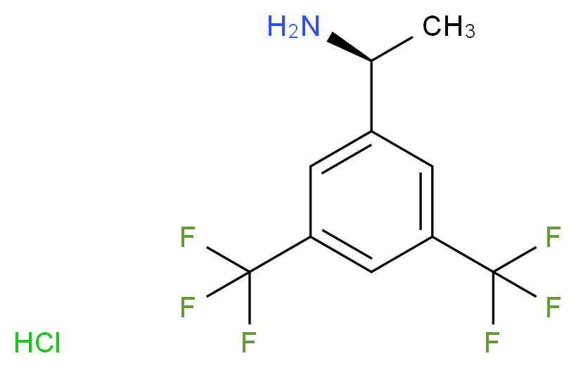 (S)-1-(3,5-bis(trifluoromethyl)phenyl)ethanamine hydrochloride_分子结构_CAS_127733-40-8)