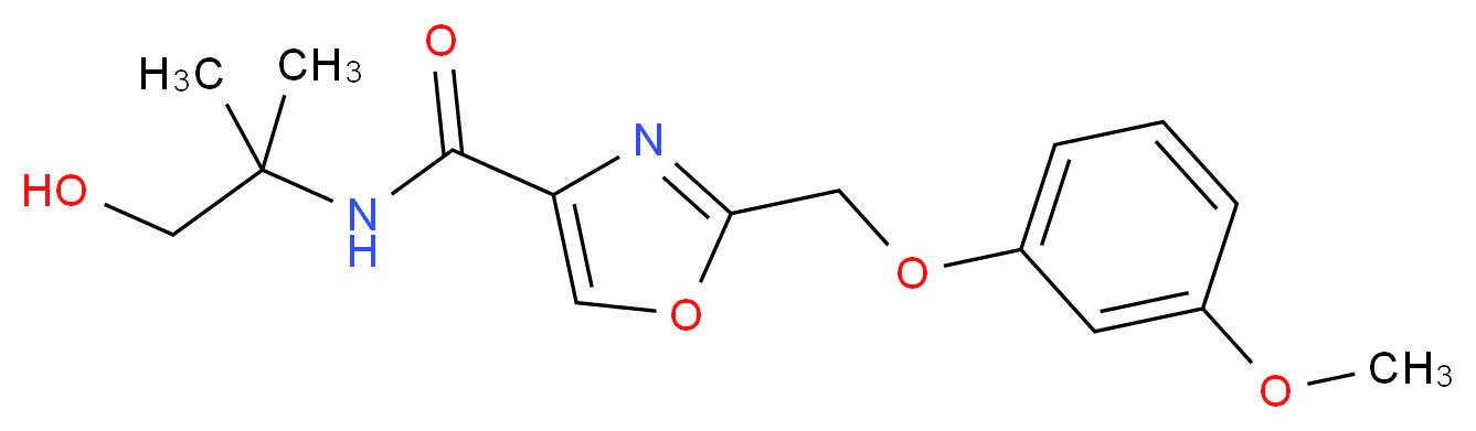 N-(2-hydroxy-1,1-dimethylethyl)-2-[(3-methoxyphenoxy)methyl]-1,3-oxazole-4-carboxamide_分子结构_CAS_)
