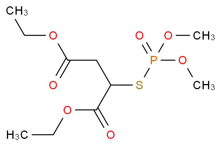 1,4-diethyl 2-[(dimethoxyphosphoryl)sulfanyl]butanedioate_分子结构_CAS_1634-78-2