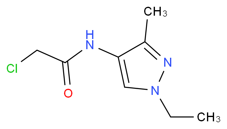 2-chloro-N-(1-ethyl-3-methyl-1H-pyrazol-4-yl)acetamide_分子结构_CAS_957514-01-1