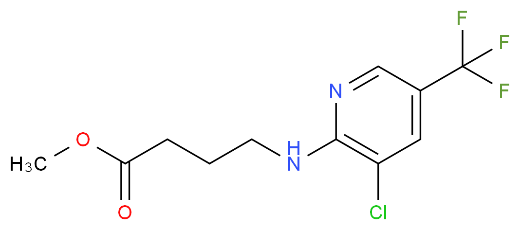 Methyl 4-{[3-chloro-5-(trifluoromethyl)-2-pyridinyl]amino}butanoate_分子结构_CAS_332361-10-1)