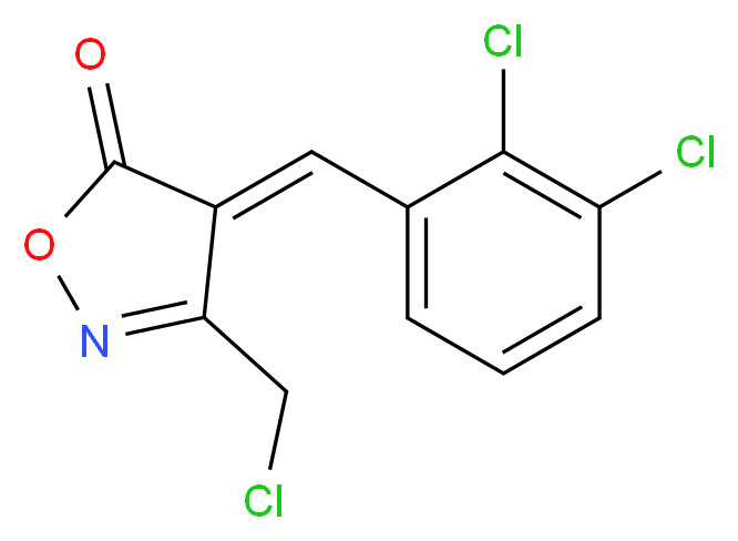 (4E)-3-(Chloromethyl)-4-(2,3-dichlorobenzylidene)-isoxazol-5(4H)-one_分子结构_CAS_)