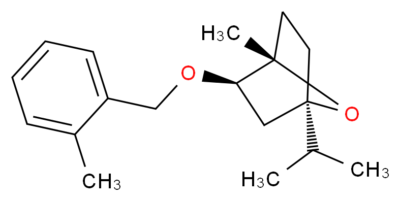 (1S,2R,4R)-1-methyl-2-[(2-methylphenyl)methoxy]-4-(propan-2-yl)-7-oxabicyclo[2.2.1]heptane_分子结构_CAS_87818-31-3