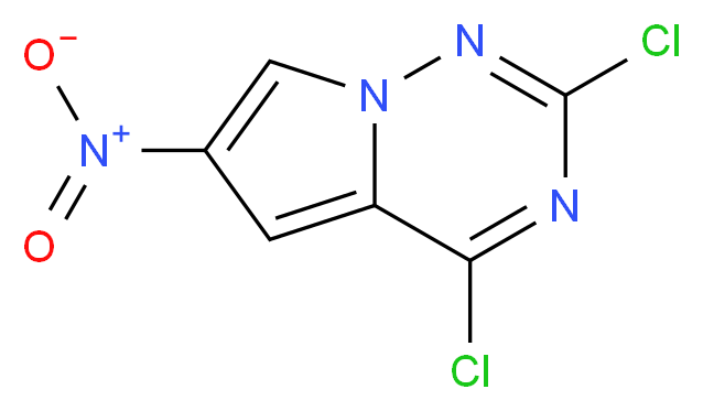 2,4-Dichloro-6-nitropyrrolo[2,1-f][1,2,4]triazine_分子结构_CAS_1160995-45-8)